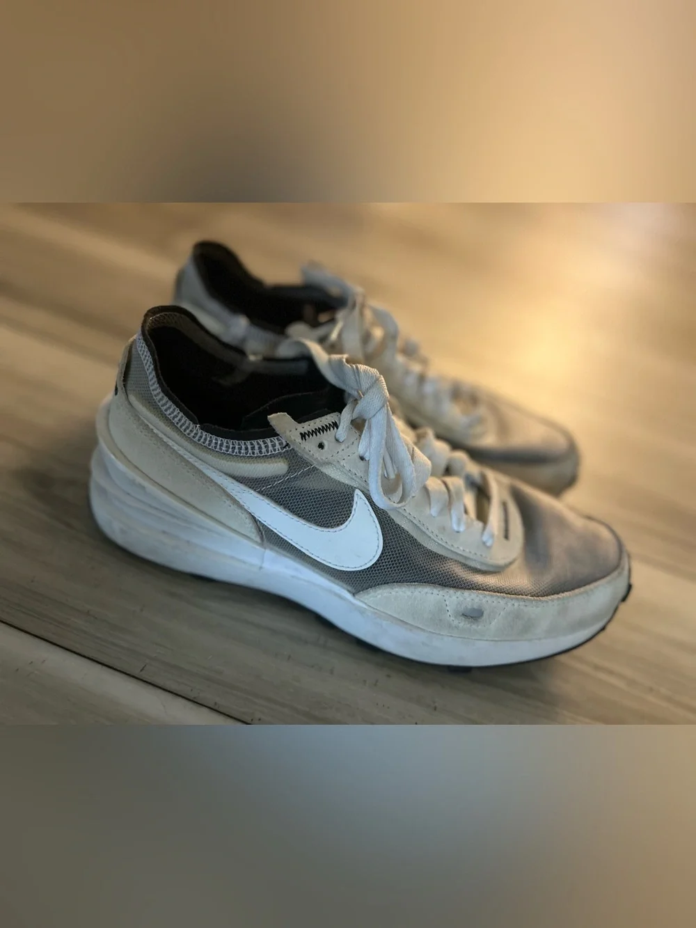 Nike Waffle One Gray White Mesh Running Sneakers Women’s Size 6